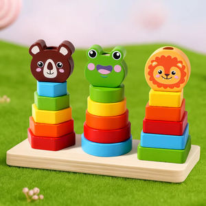 EDULAND Bloques <span class=keywords><strong>de</strong></span> Construcción Cognitivos Montessori para Niños, Juego <span class=keywords><strong>de</strong></span> Emparejamiento <span class=keywords><strong>de</strong></span> Formas Geométricas <span class=keywords><strong>de</strong></span> Madera con Cinco <span class=keywords><strong>Columnas</strong></span> <span class=keywords><strong>de</strong></span> Madera - Product Image 5