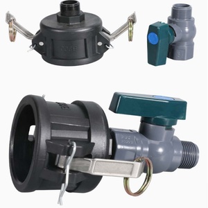 Robinet pour réservoir d'eau IBC, raccord à came 2 pouces, robinet en plastique pour réservoir IBC de 275 à 330 gallons avec vanne à bille pour tuyau d'arrosage en plastique - Product Image 6
