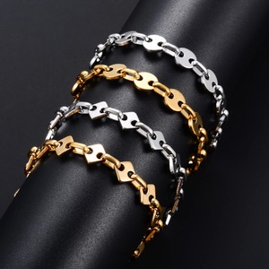 Bracelet Géométrique Rond et Carré Fait Main en Acier Inoxydable, Chaîne de Main, Bracelet de Poignet, Chevillère, Bijoux Métalliques pour Femmes et Hommes - Product Image 3