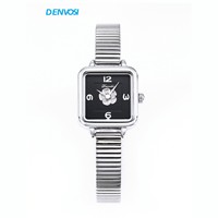 DENVOSI Cyber Celebrity Camélia Petit boîtier en alliage d'acier inoxydable 3BAR Mouvement à quartz étanche Petit cadran Petite lumière Luxe