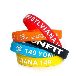 Bracelet en silicone PVC personnalisé de haute qualité avec message ou logo pour promotion - Product Image 6