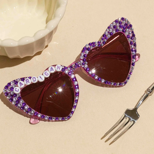 Lunettes de Soleil Personnalisées avec Cristaux, Accessoires Photo pour Femme, <span class=keywords><strong>Anniversaire</strong></span>, Célébrité, Concert, Tenue de Soleil - Product Image 6