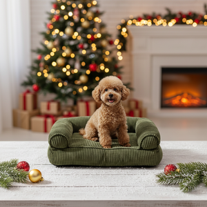 Lit pour <span class=keywords><strong>chien</strong></span> lavable en mousse à mémoire de forme, canapé-lit, lit pour animaux de compagnie en fausse fourrure chaude pour l'hiver, <span class=keywords><strong>tapis</strong></span> <span class=keywords><strong>anti</strong></span>-anxiété pour chats et chiens - Product Image 2