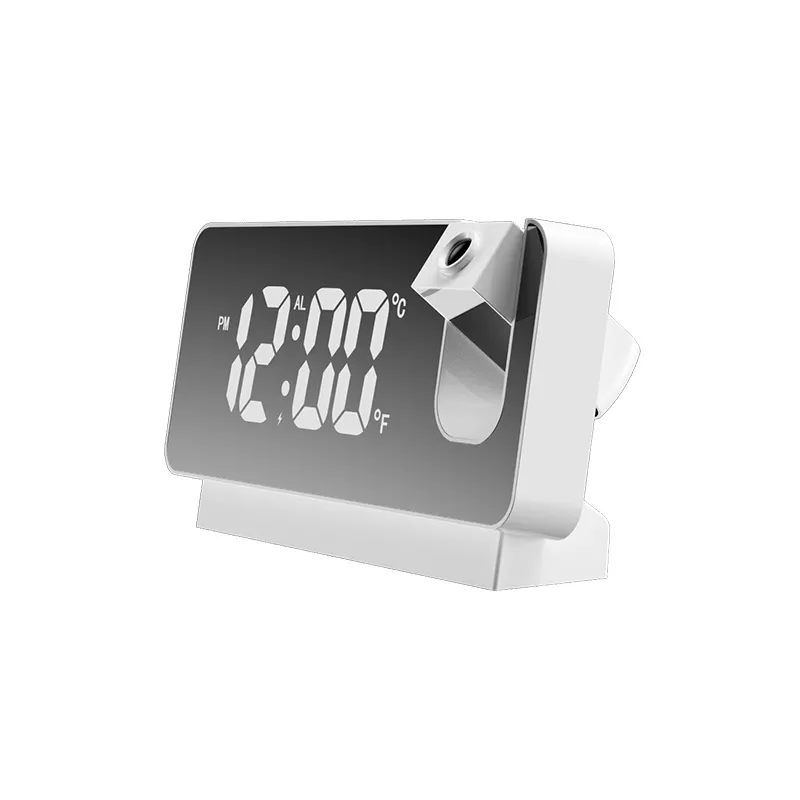 2024 NOVO LED Digital Projeção Despertador Mesa Despertador Eletrônico com Tempo de Projeção Projetor Quarto Bedside Clock
