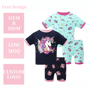 Ensemble <span class=keywords><strong>pyjama</strong></span> d'été pour filles 4 pièces motif licorne 100% coton <span class=keywords><strong>pyjama</strong></span> <span class=keywords><strong>18</strong></span> <span class=keywords><strong>mois</strong></span>-12 ans - Product Image 1