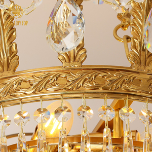 Lustre de plafond de luxe pour hall d'hôtel, design <span class=keywords><strong>baroque</strong></span> français en laiton européen, par Jewellerytop - Product Image 4