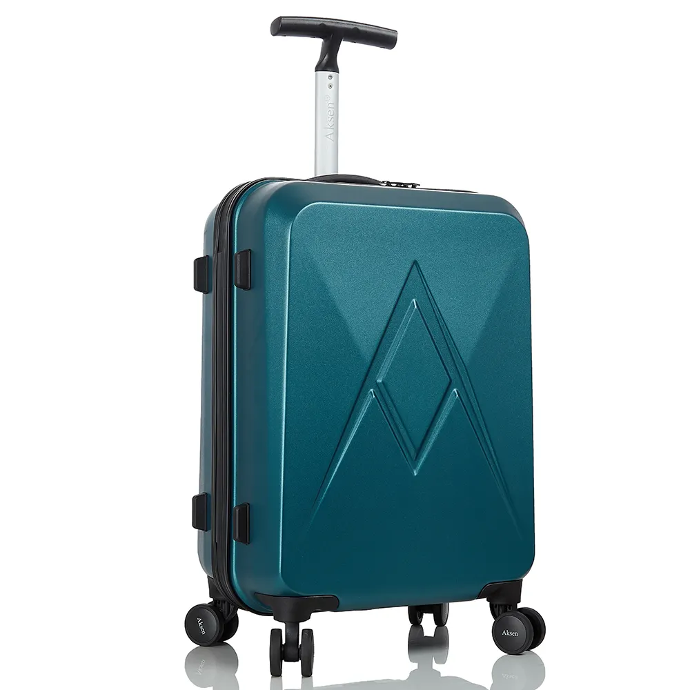 Hafif tek çekme kolu kabin PC ABS sert tekerlekli çanta bavul fermuar seyahat bagaj taşımak