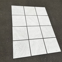 Carreaux de marbre blanc de Carrare en gros d'usine, 30x530x5mm, épaisseur 10mm, carreaux carrés en marbre blanc naturel pour sol et mur de salle de bain d'hôtel