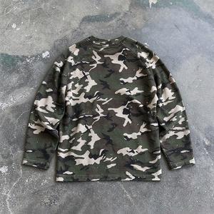 Camiseta de Camuflaje de Manga Larga para Hombre, Estilo Casual, Oversize, Marca <span class=keywords><strong>Benta</strong></span> Shangpin, Diseño Vintage con Cuello Redondo y Tejido Waffle - Product Image 2