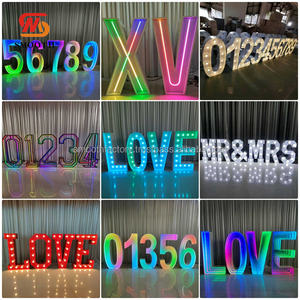 LEDA A-Z 4ft RGB Color 3D Infinity Mirror Letter Number Light LED Neon for Wedding Party Decor Mall Advertising - Product Image 6