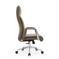 Chaises de bureau pivotantes de luxe en cuir, chaise de patron pivotante en cuir PU, mobilier de bureau à domicile ergonomique pour le bureau