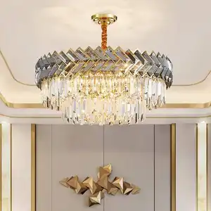 Luxury Modern Crystal Chandelier Designer Hanging Lamp Led Household Pendant Lights For Home Living Room