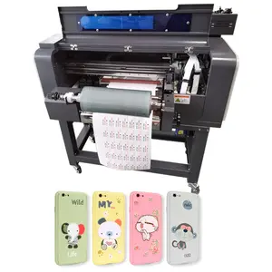 胶片打印机2024新的打印技术与自动化层压机与Cmykw 5色印刷机3d墙纸UV打印机