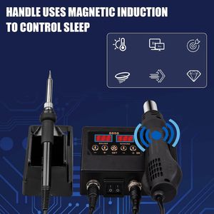 محطة لحام 2 في 1 60 واط ، مكواة لحام ساخنة ومكواة لحام للهاتف الخلوي BGA SMD وPCB ، إصلاح جديد ومحسّن - Product Image 2