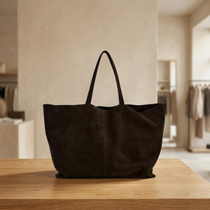 BS INTERNATIONAL Sac à main décontracté pour femme en cuir véritable fait main, avec fermeture éclair, imperméable, durable, léger et grande capacité - Product Image 4
