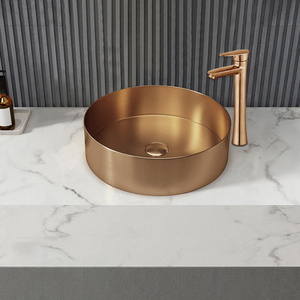 <span class=keywords><strong>Lavello</strong></span> Circolare in Acciaio Inox Spazzolato Durevole, Resistente ai Graffi, Salvaspazio <span class=keywords><strong>per</strong></span> Cucine e Bagni Piccoli - Product Image 3