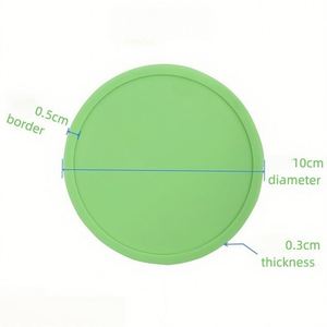 Sous-verres en silicone personnalisés avec logo, 4 pouces, antidérapants, isolation thermique, protège la table des rayures, pour les fêtes, les bars, les bureaux - Product Image 2
