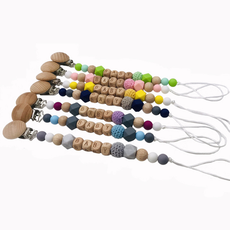 Baby Pacifier Silicone Bead Chain With