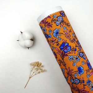 Tissu en coton <span class=keywords><strong>imprimé</strong></span> numérique à motifs floraux de haute qualité en gros pour vêtements - Product Image 3