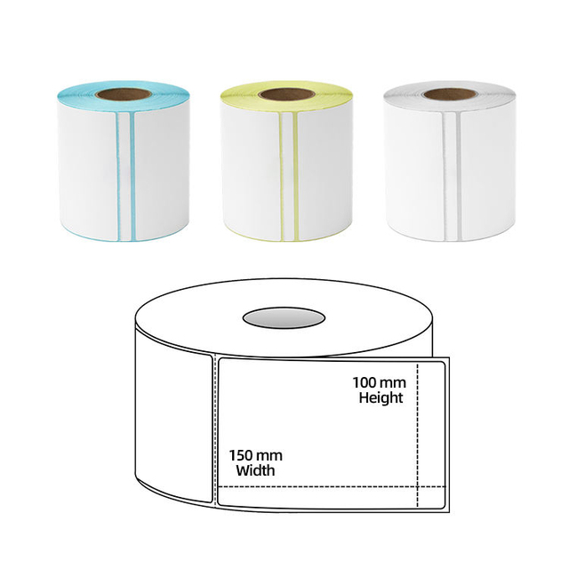 Wholesale Colorful Custom Heat Transfer Logo Label Sticker Thermal Shipping Roll for Brand Packaging Retail Business