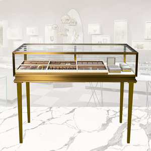 High quality detachable stainless steel jewelry watch sunglasses glass display cabinet showcases for sale