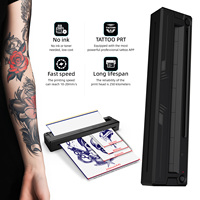 Imprimante thermique portable sans encre MHT-M8, format A4, plastique, batterie 2500 mAh, sans fil, compatible voyage, Android, iOS, imprimante pour tatouage