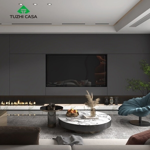 Bangladesh Unité <span class=keywords><strong>murale</strong></span> Mdf Noir Meuble TV avec cheminée <span class=keywords><strong>Table</strong></span> basse - Product Image 3