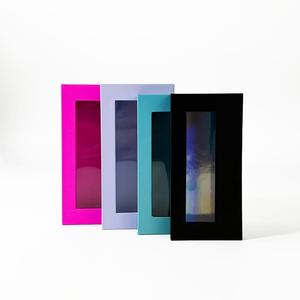 Boîte cadeau personnalisée élégante pour faux ongles pour femmes avec fermeture magnétique et fenêtre transparente, emballage vide - Product Image 3