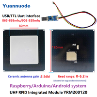 Actualizado YRM200 UHF RFID Módulo ESP32 Arduino 3-5.5dbi Antena TTL Integrado RFID Módulo Lector Raspberry Pi RFID Reader