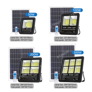 Projektör ışıkları açık Dusk şafak sensörü su geçirmez güvenlik aydınlatması 300w güneş enerjili sel ışıkları - Product Image 5