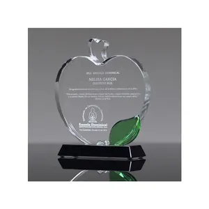 Fashion Clear Crystal 3D-Gravur Kunden spezifische Apple Acrylic Awards Plaketten für Acryl Trophy Award