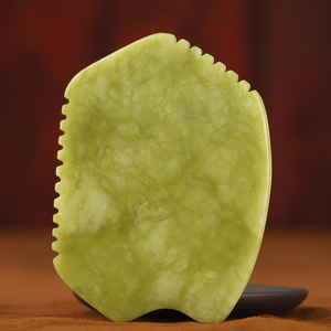 Xiaomi-tablero de Jade <span class=keywords><strong>Guasha</strong></span> verde Natural, masajeador manual, instrumento de belleza, piedra serpentina, Gua Sha - Product Image 4