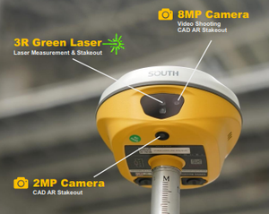 เครื่องรับสัญญาณ GPS RTK รุ่น SOUTH APLS1 พร้อมช่องสัญญาณ 1698 ช่อง และฟังก์ชันวัดด้วยเลเซอร์และวิดีโอ IMU สำหรับงานสำรวจที่ดิน ราคา - Product Image 2