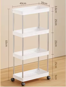 Estantes para carros, estantes de almacenamiento para sala de estar multicapa para el suelo del hogar, estantes estrechos para <span class=keywords><strong>baño</strong></span>, artículos diversos - Product Image 5