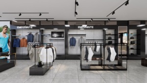 ร้านเสื้อผ้า LUX บริการออกแบบตกแต่งร้านค้าเสื้อผ้า 3 มิติ ร้านค้าปลีกเสื้อผ้าดีไซน์ทันสมัย บริการออกแบบตกแต่งภายในบูติก - Product Image 1