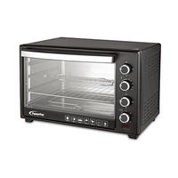 Four électrique domestique grand format avec 4 boutons de commande, four à rôtissoire pour cuire poulet, gâteaux et pain