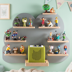 Starter Set Three-Layer Large Home Use <b>Folding</b> Wood <b>Shelf</b> Organizer with 18 Storage Holders for Favourite Tonie Figures Display - Product Image 4