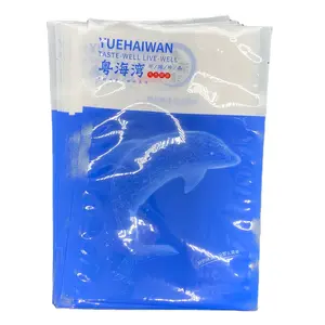 Fresh seafood nylon vacuum packaging bag food grade frozen 3 side sealed mylar plastic PA package bag for fish