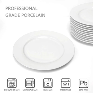 Assiettes de Mariage en Porcelaine <span class=keywords><strong>Blanche</strong></span> Plates, Céramique en Gros d'Usine, Stock, Pas Chères, Diverses Tailles 10/9/8/7.25 Pouces - Product Image 5