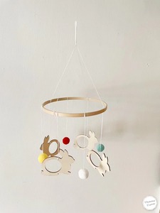 Adorno <span class=keywords><strong>de</strong></span> <span class=keywords><strong>Pared</strong></span> <span class=keywords><strong>de</strong></span> Madera Art Deco con Conejito <span class=keywords><strong>de</strong></span> Peluche, Campana <span class=keywords><strong>para</strong></span> Cuna, Decoración Colgante <span class=keywords><strong>para</strong></span> Sala <span class=keywords><strong>de</strong></span> Estar, Dormitorio, Habitación Infantil - Product Image 6