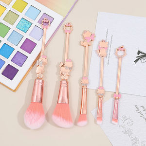 Juego de 5 Brochas de Maquillaje de Dibujos Animados Marie Cat en Oro Rosa, Juego de Brochas Cosméticas con Mango de Metal Exquisito, Brochas de Maquillaje AristoCats - Product Image 2