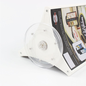 플라스틱 테이블 스탠드 메뉴 홀더 방수 곡선 광고 디스플레이 스탠드를위한 공장 360 도 회전 친환경 - Product Image 3