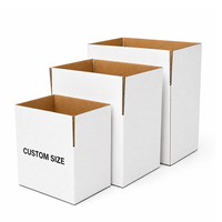 Cajas de Cartón Corrugado Blancas Personalizadas para Envíos, Embalaje Kraft, Impresión de Logotipo a Color y Tamaño Personalizado para Productos de Regalo de Comercio Electrónico