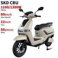 Motos électriques CKD SKD 12 pouces pour adultes, homologuées pour la route, 1100/1300W, vitesse 60 km/h, scooter électrique pour adultes, moto électrique avec pédale