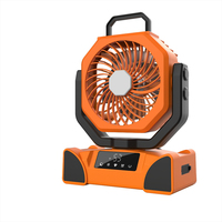 Ventilateur portable sans pales à brume d'eau oscillante pour camping, avec télécommande, quatre vitesses, moteur sans balais, en plastique