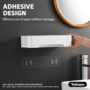 YOHOM <span class=keywords><strong>blanco</strong></span> adhesivo ducha Caddy estante esquina montado plástico baño pared ducha almacenamiento organizador con soporte para champú - Product Image 3