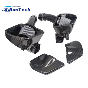 Nouveau système d'admission d'air froid en fibre de carbone sèche FlowTech pour M5 F90 S63 4.4T 2018-2023, kit de filtre à air à haut débit - Product Image 4