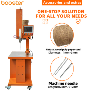 Booster Semi-Automatic Pneumatic Paper Rope Strapping Machine PLC Multilingual Touch Screen Stock - Product Image 1