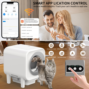 2025 Vidéo Smart Litière Maison Caméra Intégrée 65L <span class=keywords><strong>AutoClean</strong></span> 15KG Grands Chats Double WiFi Moniteur de Santé Détaillants Premium - Product Image 2