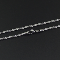 Chaîne de collier en acier inoxydable Hip-Hop à la mode, 2MM/3MM/5MM, pour hommes et femmes, vente chaude